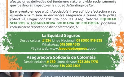 FONAVIECALI se une a sus asociados ante la emergencia natural en Santiago de Cali